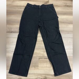 Carhartt Carpenter Pants Mens 40x34 Inseam 32 Black B11 Canvas Utility Work READ